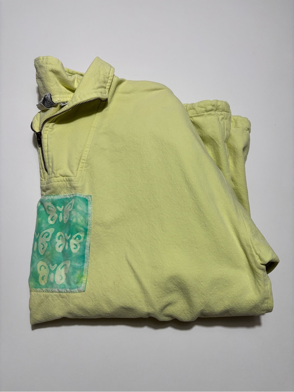 Taylor Pastel Yellow & Blue Spring Pullover Cotton Sweatshirt